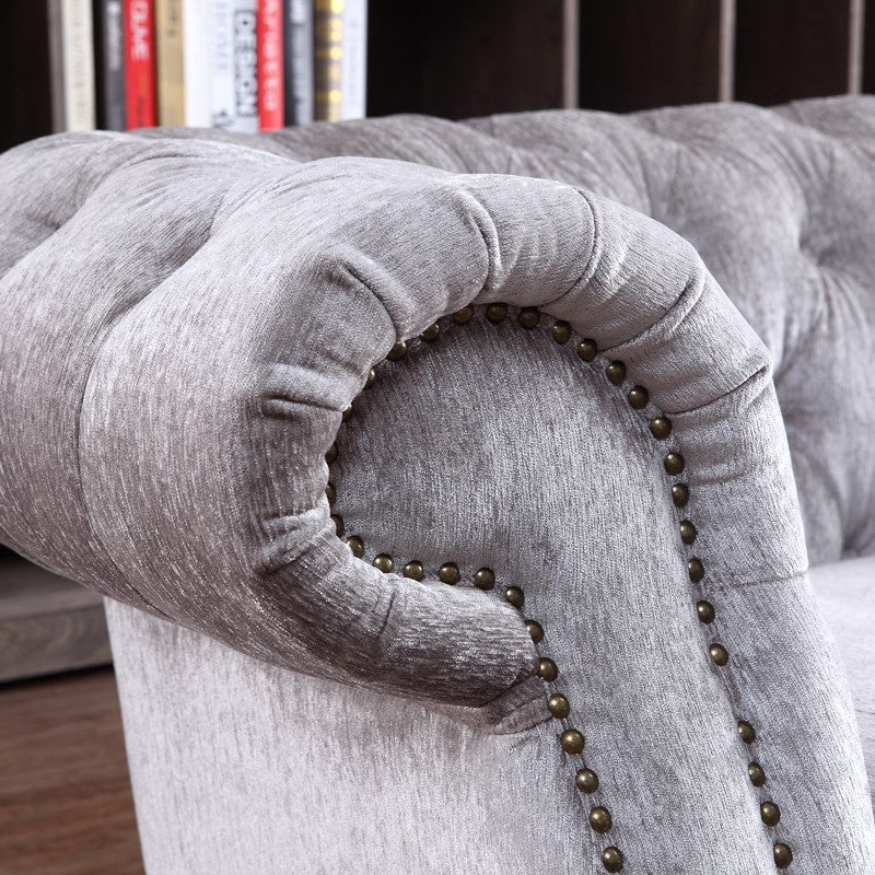 Alexandrina Grey Tufted Velvet Sofa by VIG Furniture - View 5