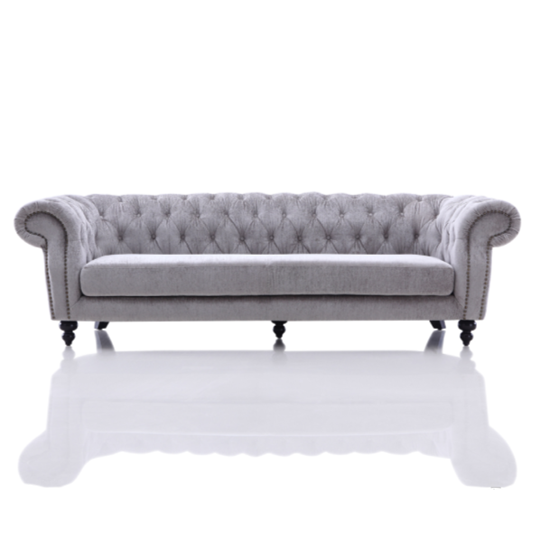Alexandrina Grey Tufted Velvet Sofa by VIG Furniture - View 1