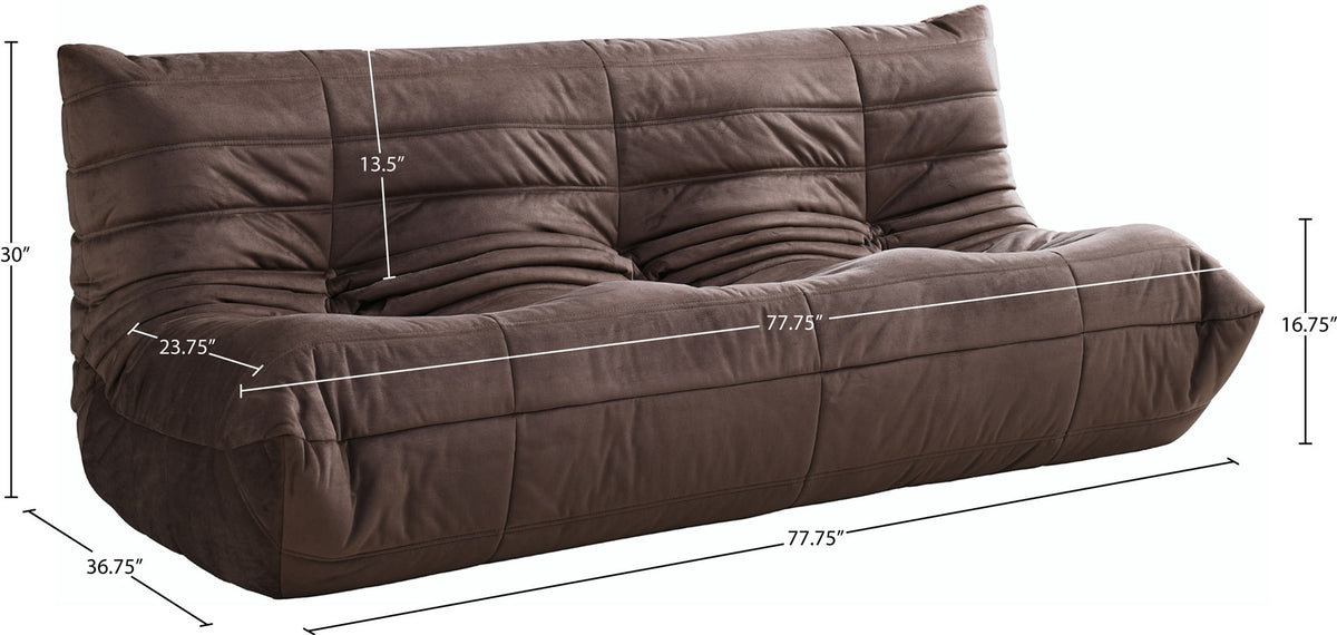 Relax - Velvet 77.75" Upholstered Sofa