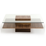 Clarion Mid-Century Walnut and Glass Coffee Table by VIG Furniture - View 1