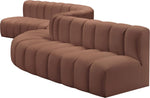 Arc - Faux Leather 8 Piece Curved Modular Sofa