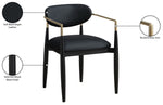 Riccio - Faux Leather Dining Arm Chair (Set of 2) - Black And Gold Frame