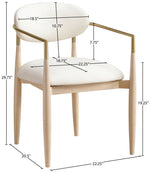 Riccio - Dining Arm Chair (Set of 2) - Natural And Gold Frame