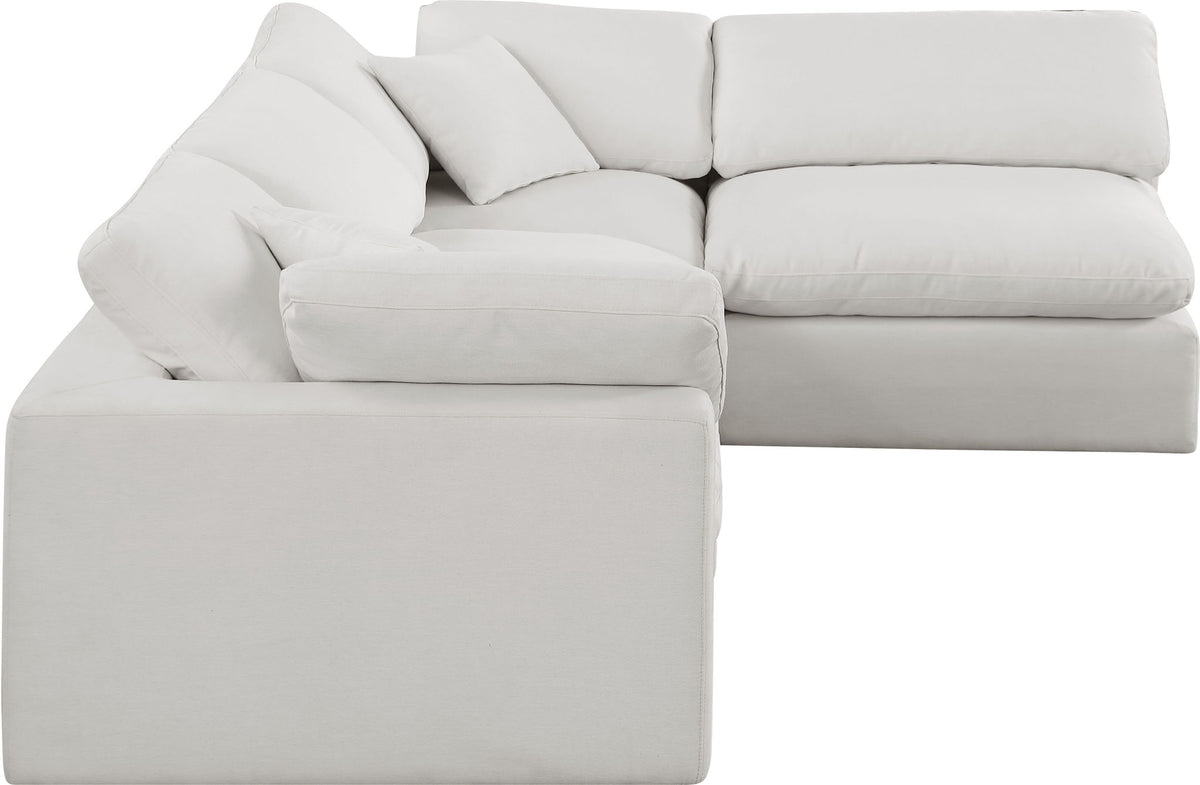 Comfy - 4 Piece Linen Fabric Modular Armless Sectional