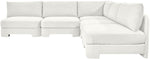 Hammond - Velvet Performance Fabric Upholstered 5 Piece Armless Sectional
