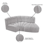 Arc - Boucle Fabric 3 Piece Modular L-Shaped Sofa
