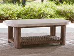 Dolan Creek - Rectangular Cocktail Table - Beige / Brown