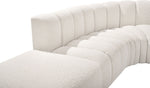 Arc - Boucle Fabric 5 Piece Corner Modular Sofa