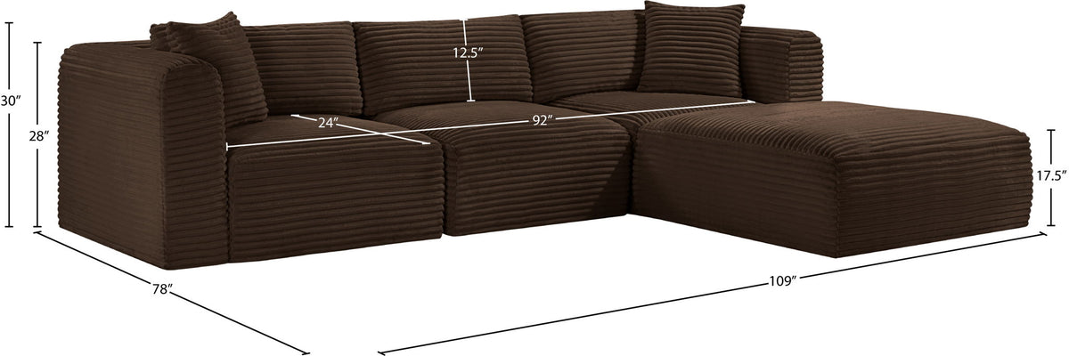 Shaggy - 4 Piece Modular Sectional