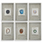 Agate - Stone Wall Art (Set of 6) - Silver