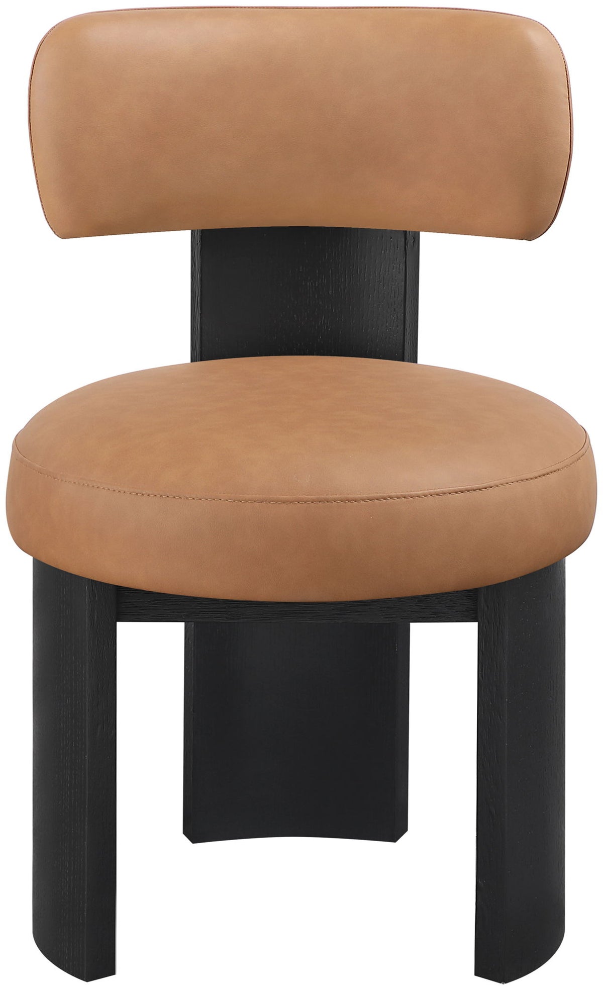 Atelier - Vegan Leather Upholstered Dining Chair (Set of 2) - Black Frame