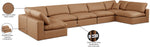 Comfy - 7 Piece Faux Leather Modular Armless Sectional