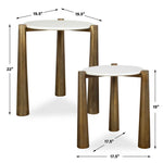 Claridge - Marble Nesting Tables (Set of 2) - White