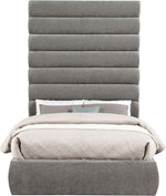 Adam - Chenille Fabric Bed With 89" Headboard