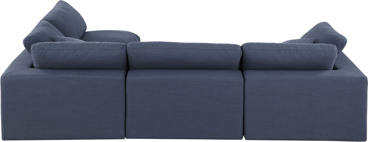 Comfy - 4 Piece Linen Fabric Modular Armless Sectional