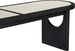 Canovia - Solid Wood And Faux Cane Bench