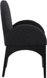 Waldorf - Boucle Dining Arm Chair With Black Legs