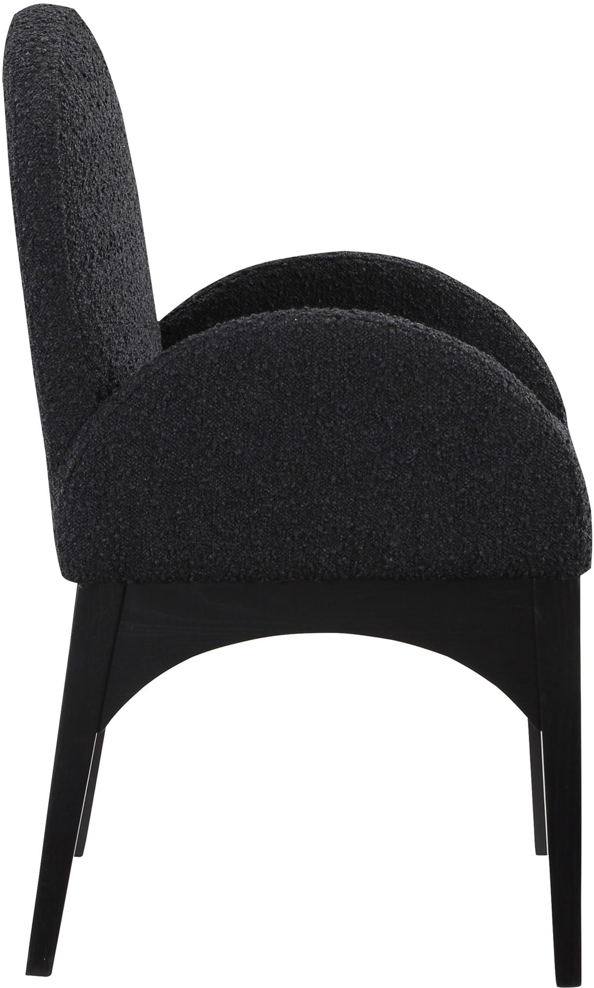 Waldorf - Boucle Dining Arm Chair With Black Legs