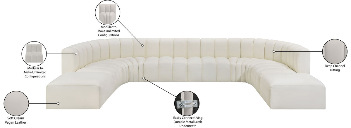 Arc - Faux Leather Modular Sectional