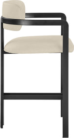 Aurum - Vegan Leather Upholstered Counter Stool With Graphite Black Base