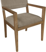 Avon - Linen Textured Performance Fabric Dining Arm Chair