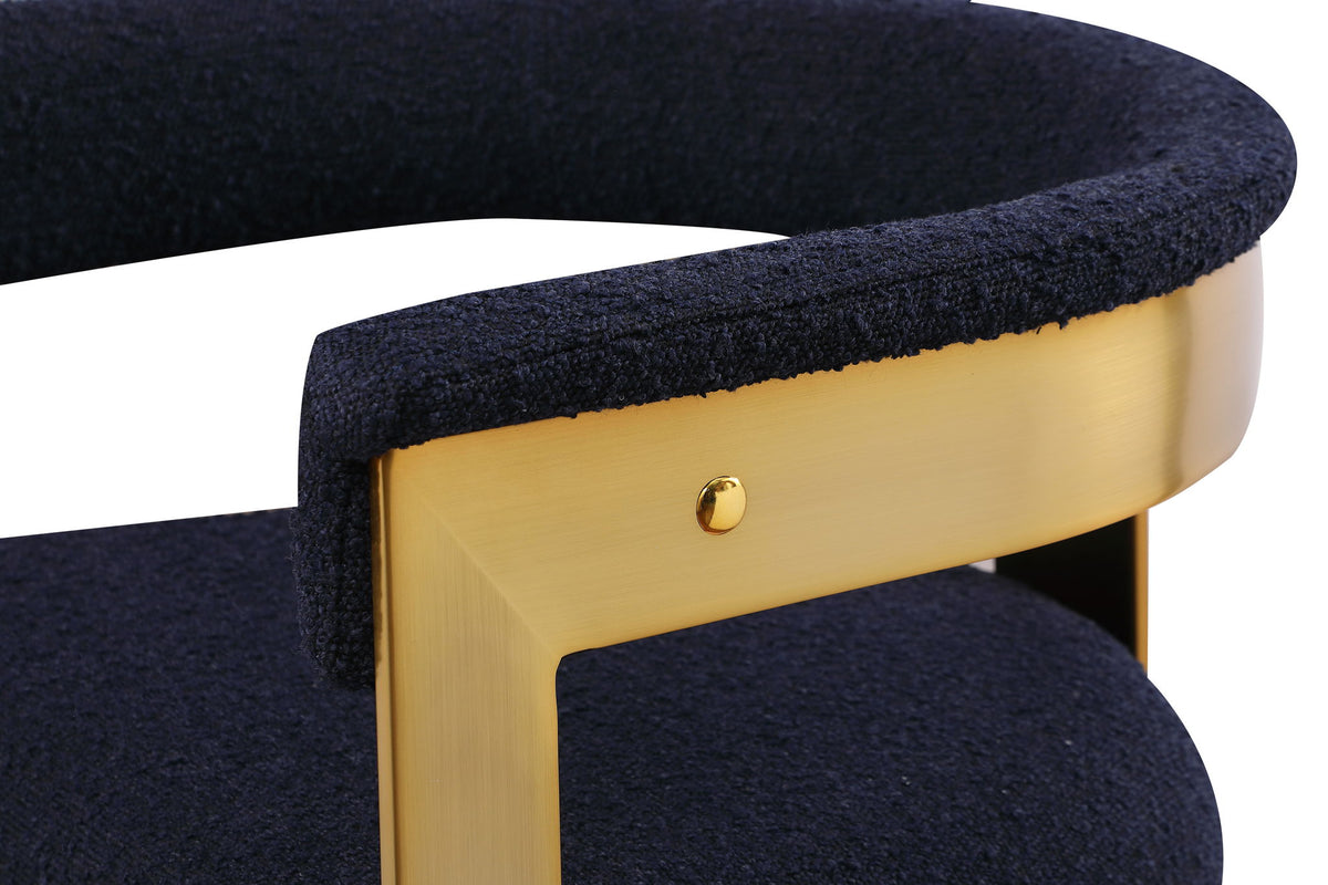 Romeo - Boucle Dining Chair With Gold Base (Set of 2)