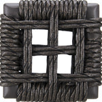 Avila - Outdoor Sofa With Woven Rattan Details Aluminum Frame And Cushions - Dark Bronze / Silver Ash