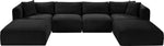Shaggy - 6 Piece Modular Sectional With 2 Ottomans