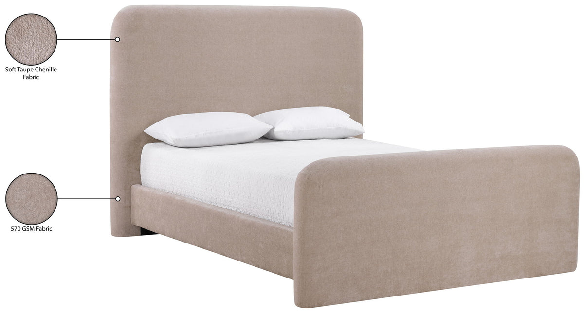 Fira - Chenille Fabric Upholstered Bed