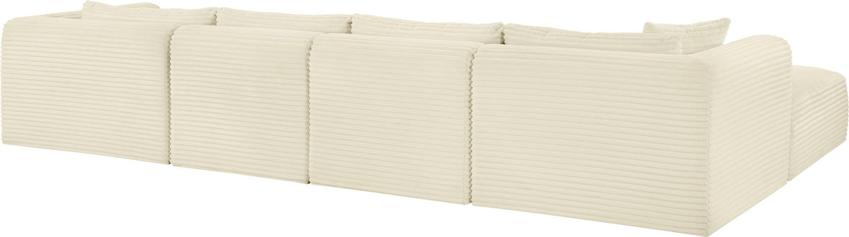 Shaggy - 5 Piece Modular Sectional With Chaise And Ottoman