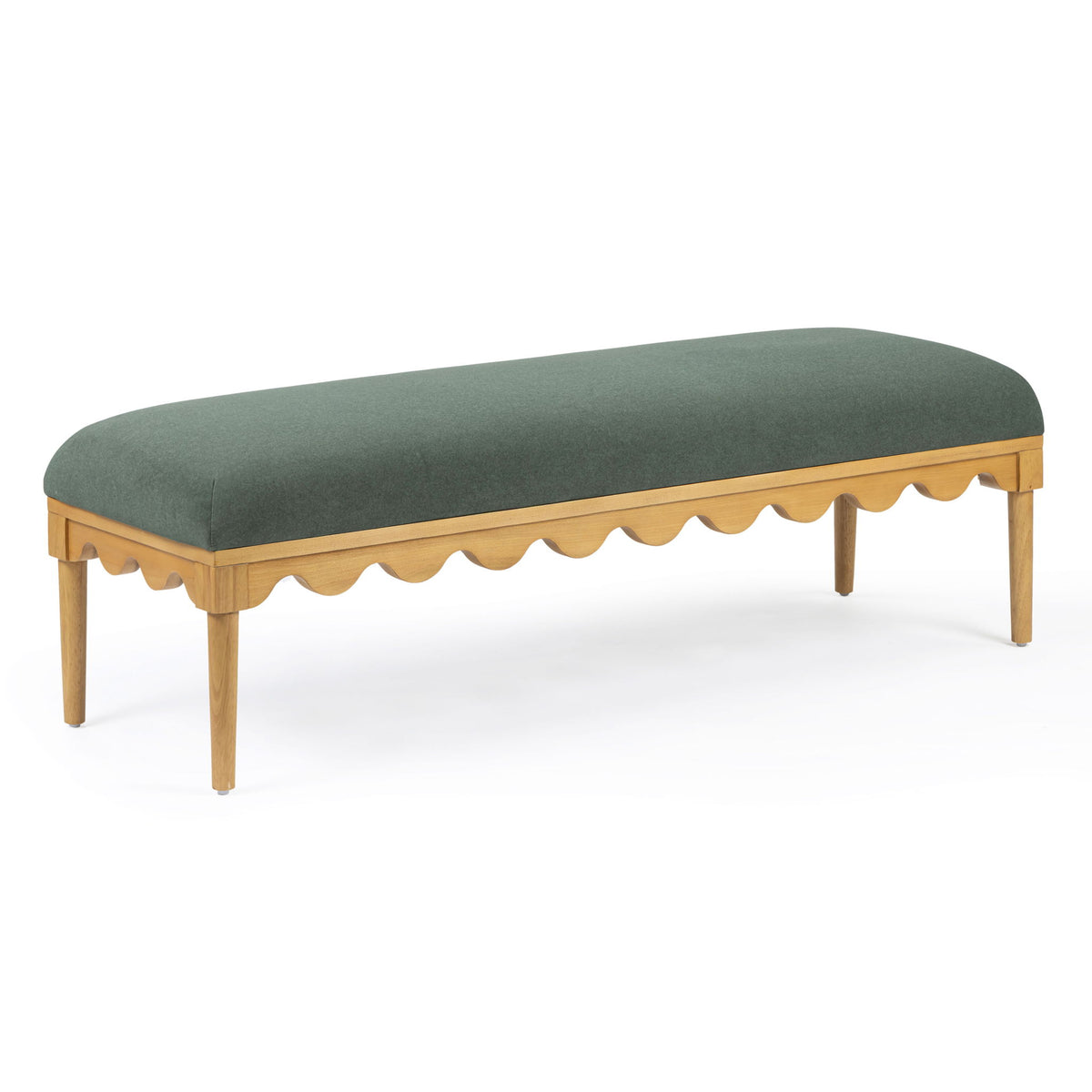 Oodle - Vegan Mohair Bench, Natural Ash Legs