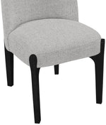 Torino - Upholstered Dining Chair With Brushed Black Base (Set of 2)