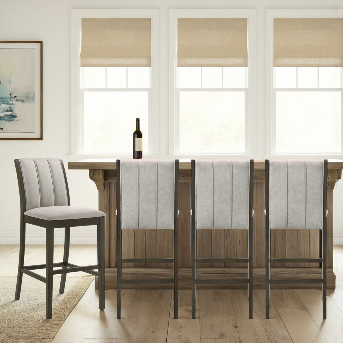 Nolan - 30" Bar Height Rubberwood Barstool