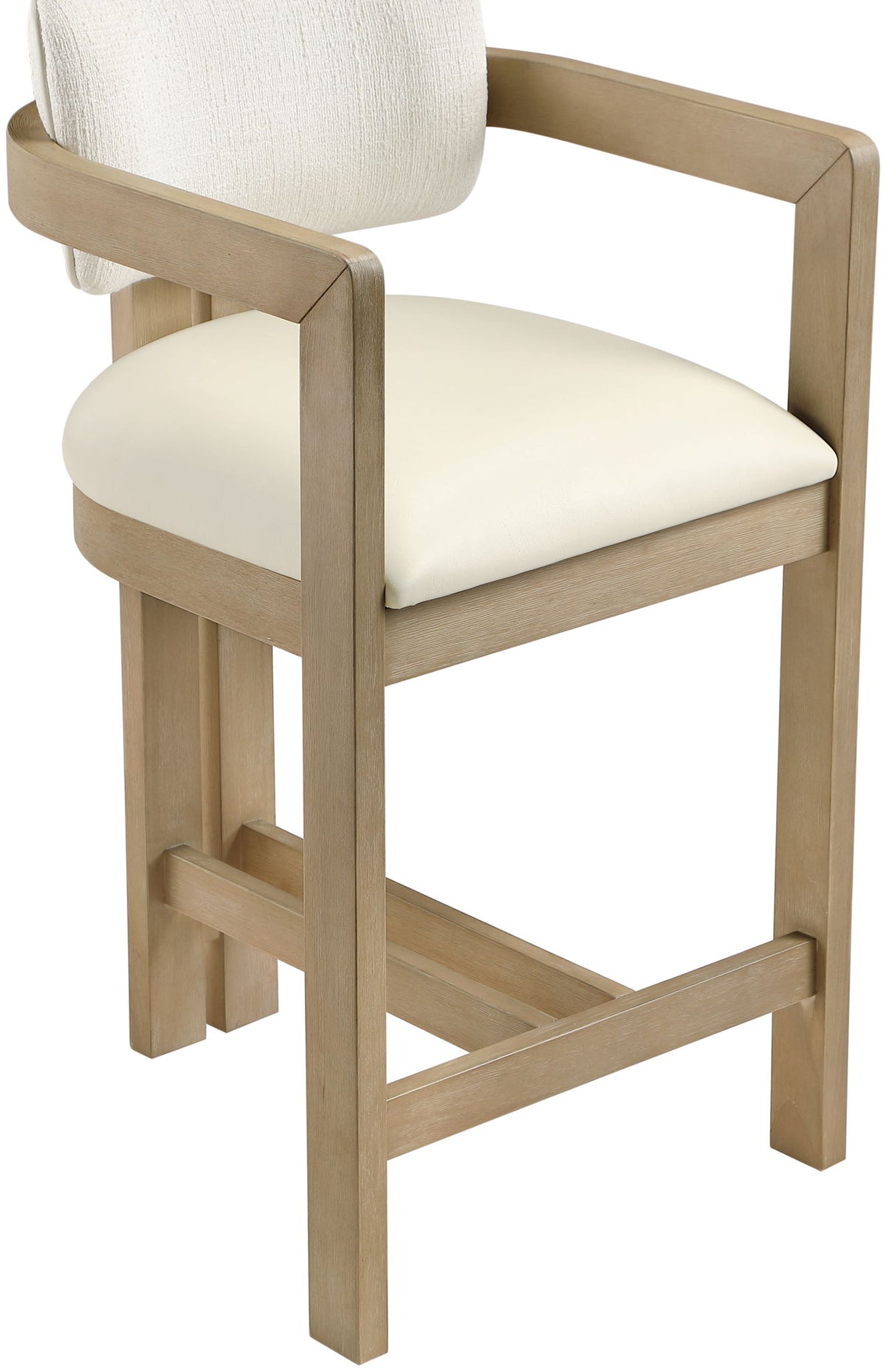 Ravina - Upholstered Counter Stool With Stained Natural Base