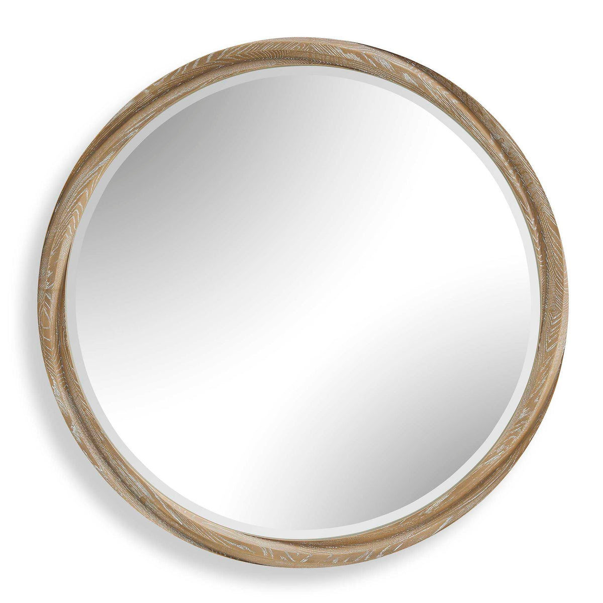 Landry - Round Mirror - Light Wood