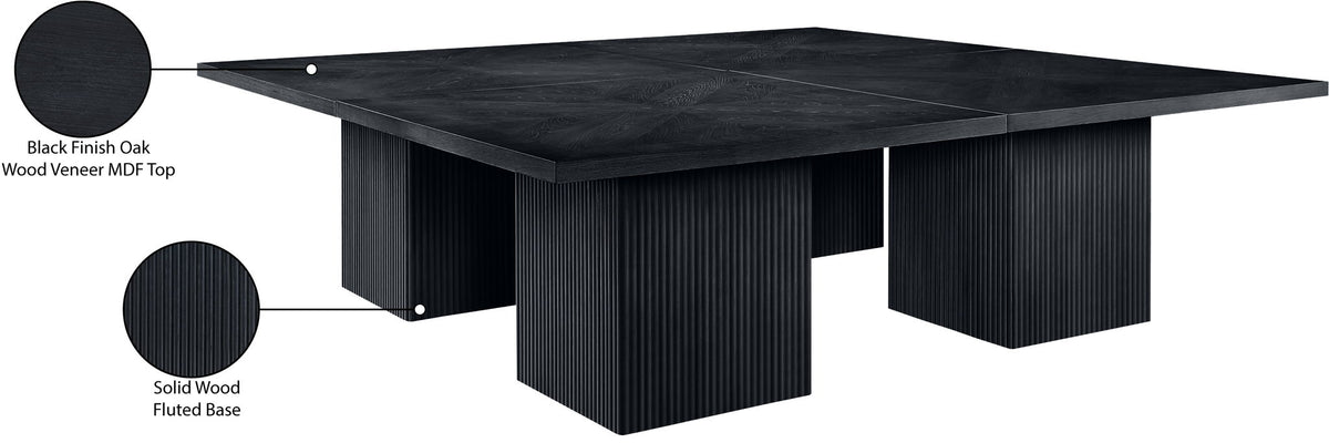 Belinda - Mid-Century Modern Modular Dining Table - Black