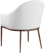 Ferro - Upholstered Dining Arm Chair With Brushed Bronze Legs