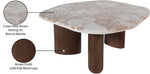 Puglia - Marble Top And Oak Wood Base Table