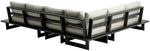 Maldives - 4 Piece Water Resistant Outdoor Patio Modular Sectional With Gray Base
