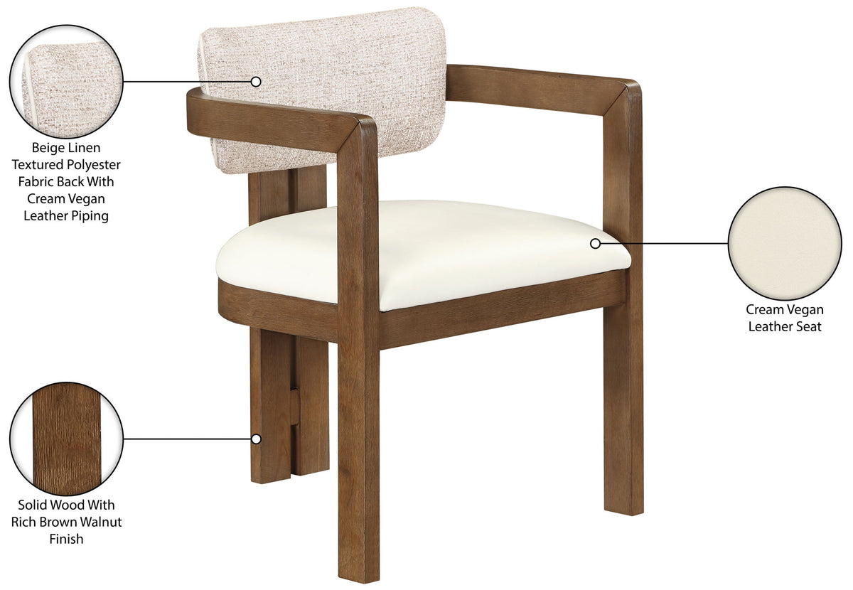 Ravina - Upholstered Dining Chair With Stained Brown Base (Set of 2)