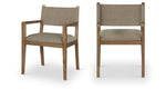 Avon - Linen Textured Performance Fabric Dining Arm Chair