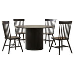 Hamlyn 5-piece Round Wood Dining Set Black