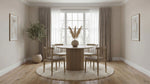 Hamlyn 5-piece Round Wood Dining Set Wheat and Natural Oak