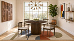 Hamlyn 5-piece Round Wood Dining Set Wheat and Walnut