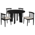 Strouse 5-piece Dining Set Wheat and Black