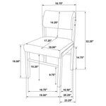 Strouse 5-piece Dining Set Cream and Black