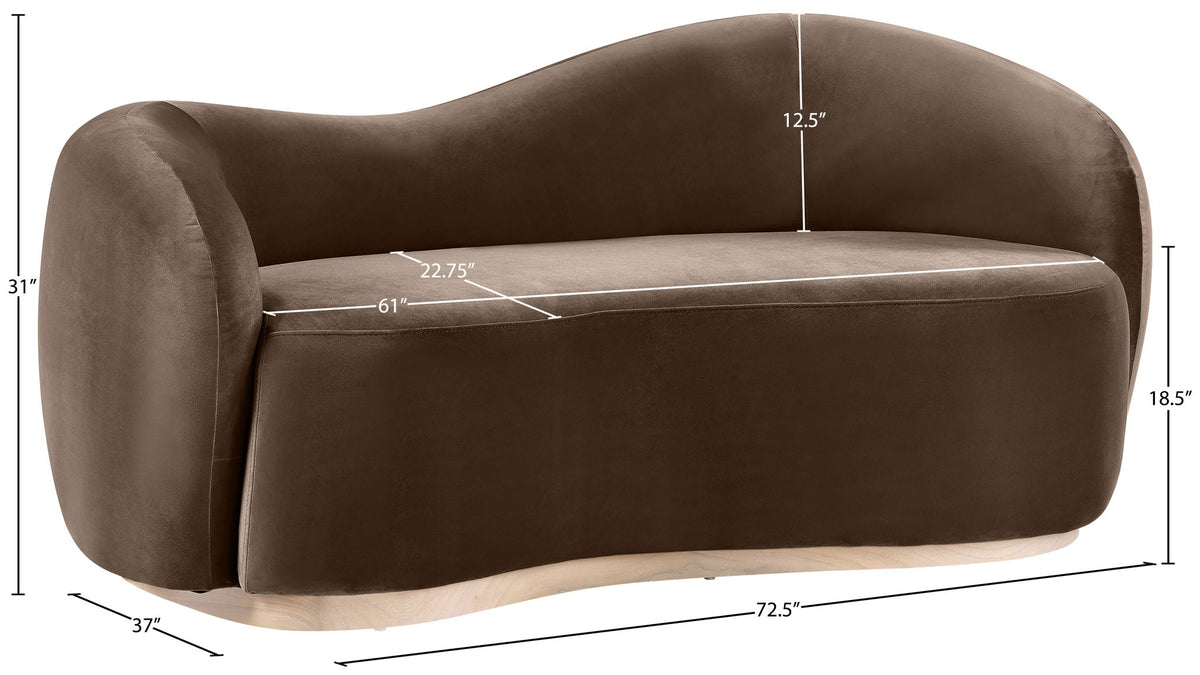 Gustavo - Velvet Upholstered Loveseat