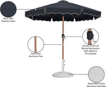 Amalfi - Patio Umbrella - White Base / Light Brown Pole