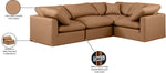 Indulge - Faux Leather 4 Piece Modular Corner Sectional