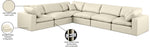 Comfy - 6 Piece Faux Leather Modular Corner Sectional